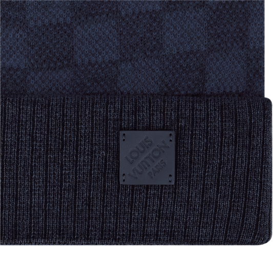 Louis Vuitton - Bonnet Néo Petit Damier Bleu Marine