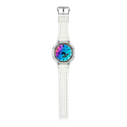 Casio G-Shock GA-2100 - Transparent cadran multicolore