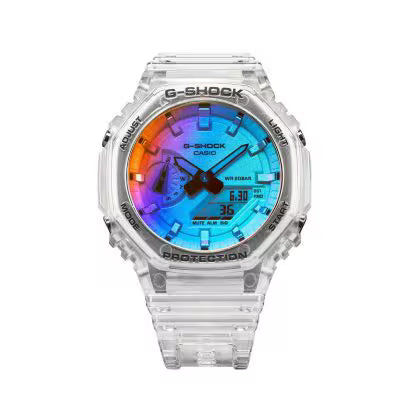 Casio G-Shock GA-2100 - Transparent cadran multicolore