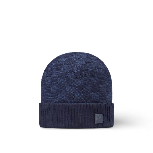 Louis Vuitton - Bonnet Néo Petit Damier Bleu Marine