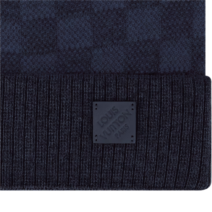 Louis Vuitton - Bonnet Néo Petit Damier Bleu Marine