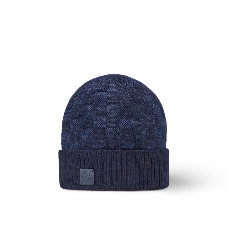 Louis Vuitton - Bonnet Néo Petit Damier Bleu Marine