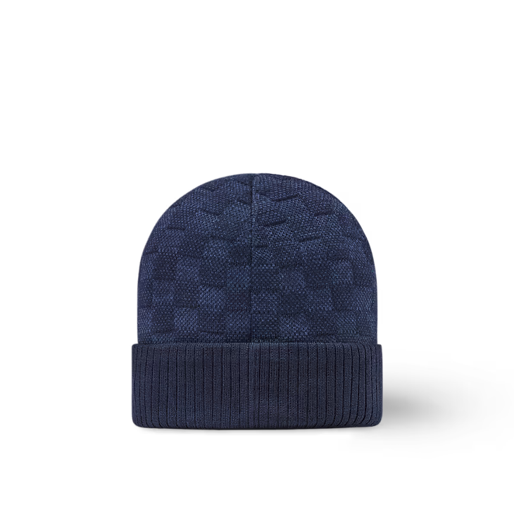 Louis Vuitton - Bonnet Néo Petit Damier Bleu Marine