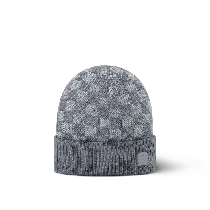 Louis Vuitton - Bonnet Néo Petit Damier Gris Clair
