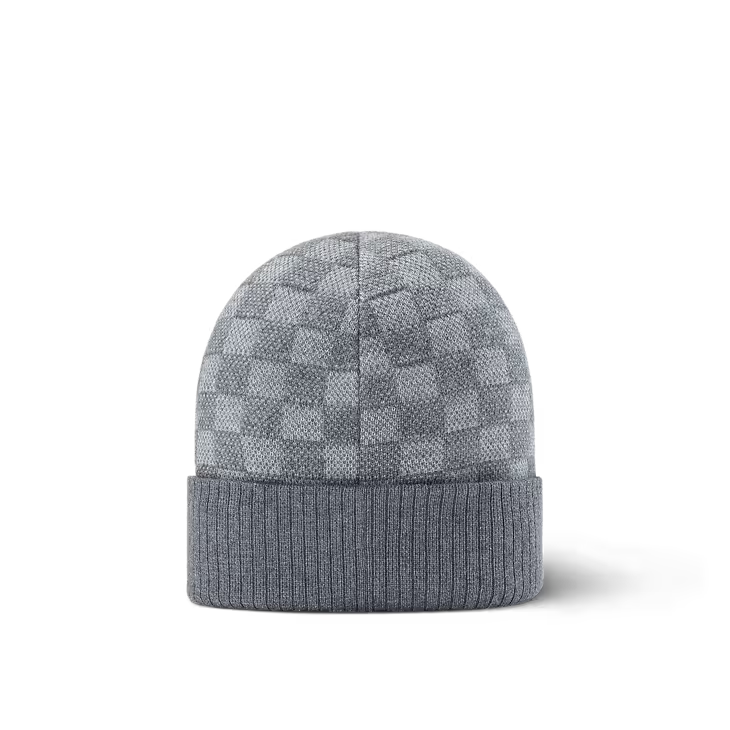 Louis Vuitton - Bonnet Néo Petit Damier Gris Clair