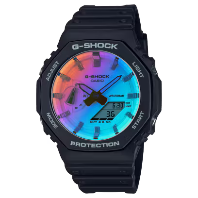 Casio G-Shock GA-2100 - Noir cadran multicolore
