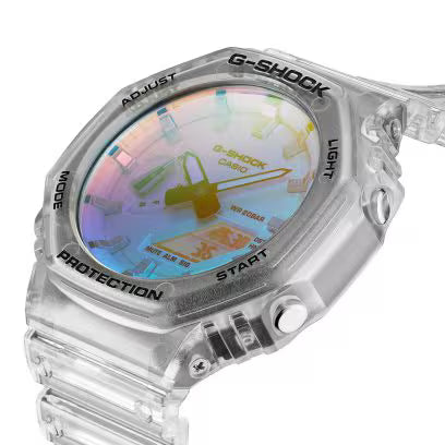 Casio G-Shock GA-2100 - Transparent cadran multicolore